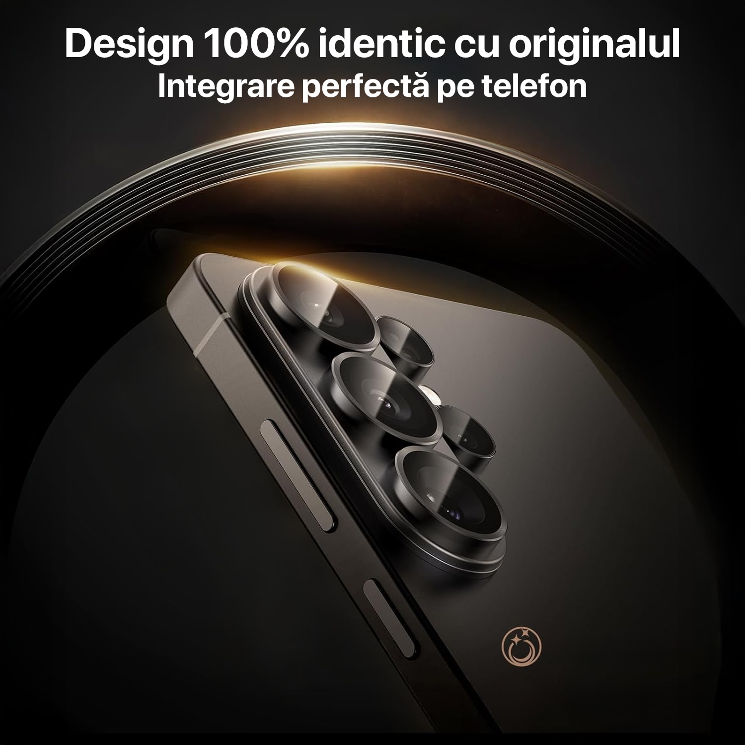 Folie protectie camera pentru Samsung Galaxy S26 Daden, Aplicator automat, Anti zgarieturi, Antisoc, Instalare usoara, Protectie premium, Negru
