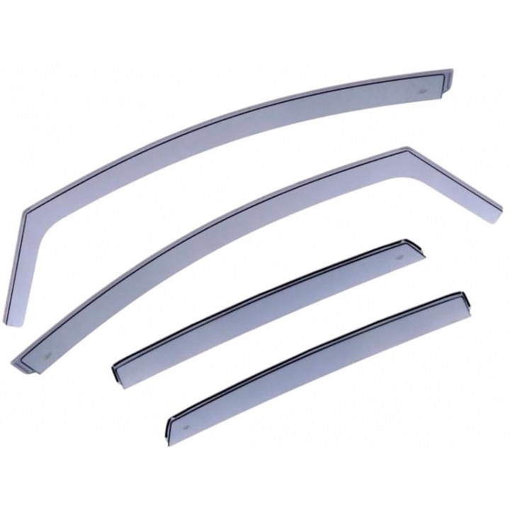 Set paravanturi auto DGA pentru Audi A3 5D 2004-2012 / A3 Sportback 5D 2004-2012, acrilic transparent, 4 buc.
