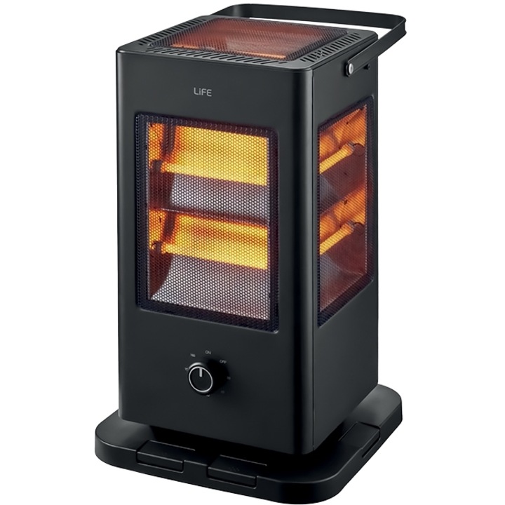 Incalzitor cu halogen si quartz, LIFE 360 PLUS, 2000W, 5 pleuron
