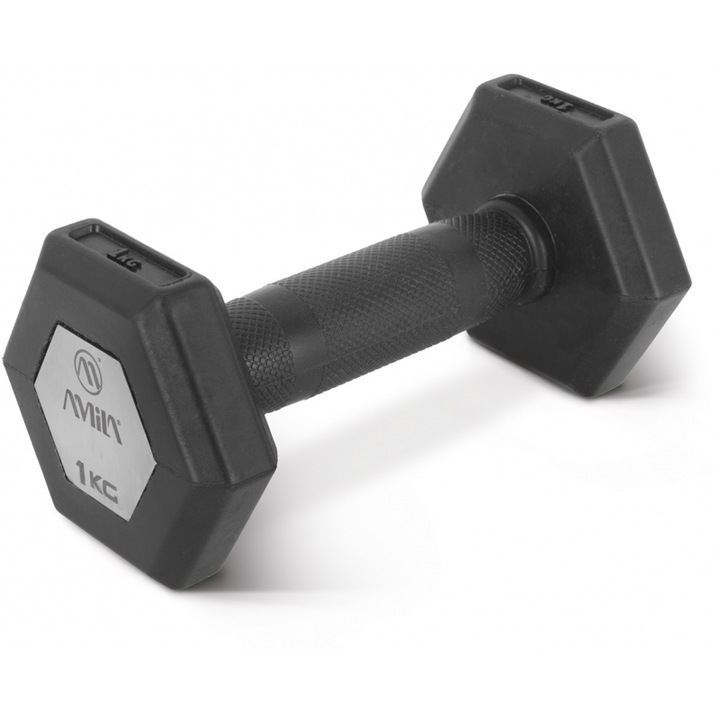 Haltere AMILA Alteras Exagonos Rubber S, 1,0Kg