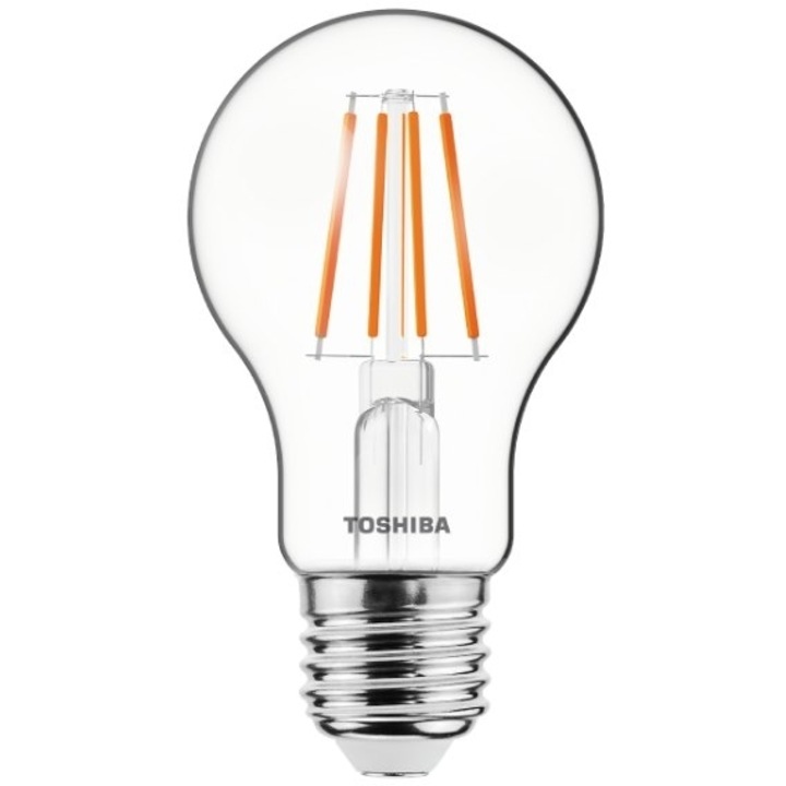 Bec LED Filament A60, TOSHIBA, 4.5W, 2700K, dimabil, E27