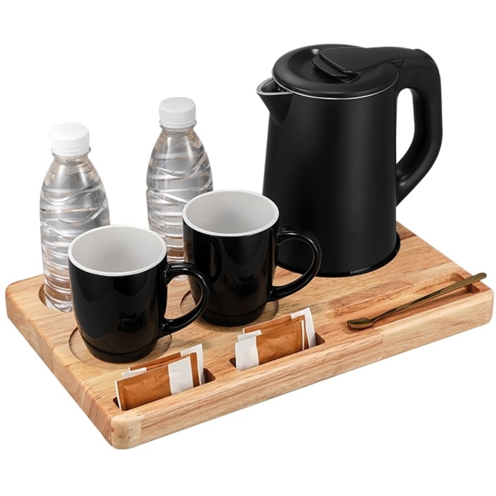 Ceainic LIFE 5-STARS, 0.8L, 1360W, 2 cupe, din lemn