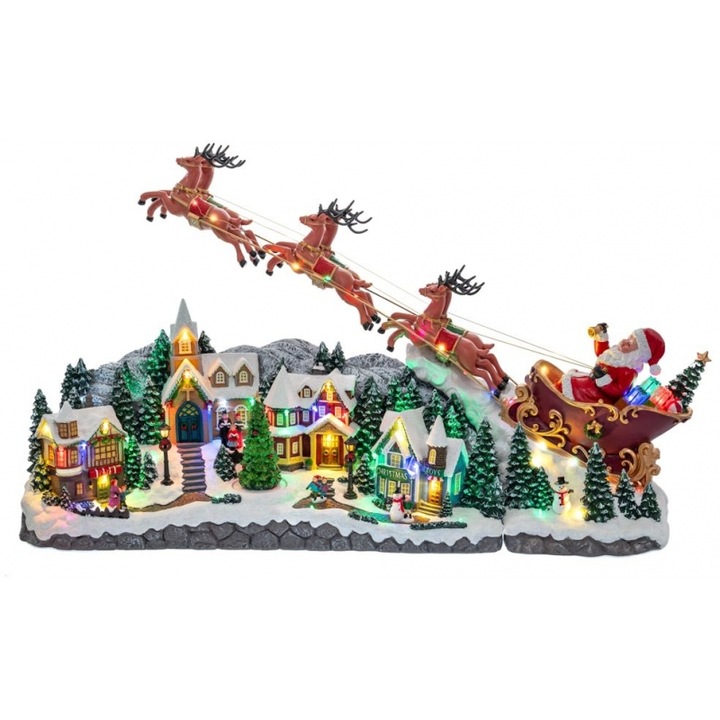 Figurina decorativa Craciun, Iliadis, Chorio me Mousike, 97.5x25.5x47cm