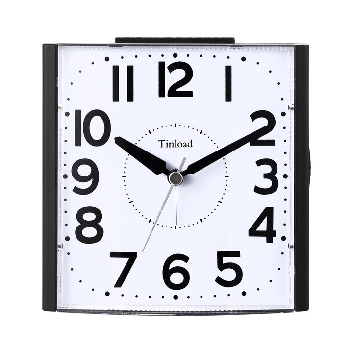 Ceas Analog Tinload pentru Seniori, cu Lumina de Noapte si Functie Snooze, Sunet Reglabil