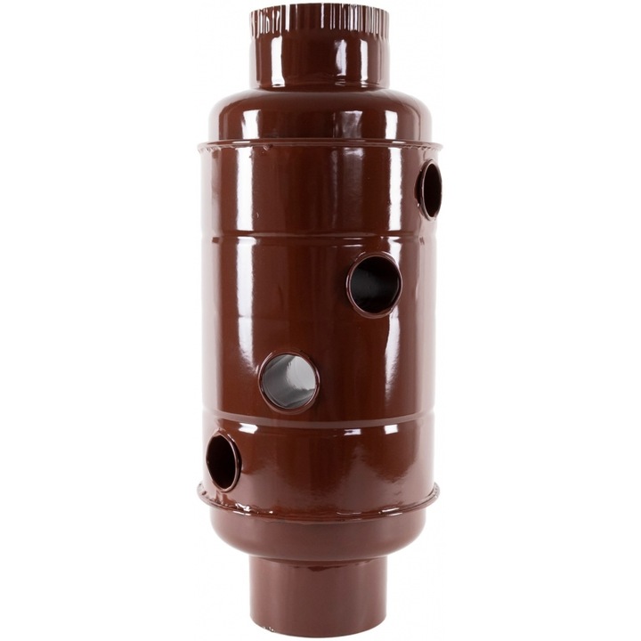 Cos de fum email cazan PH 120mm, tip butoi maro