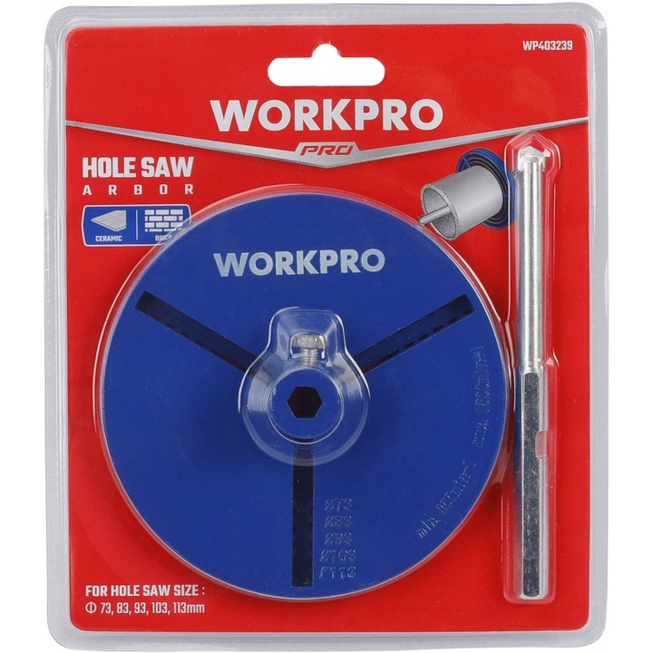 Adaptor pentru fierastrau, WORKPRO, 73x113mm