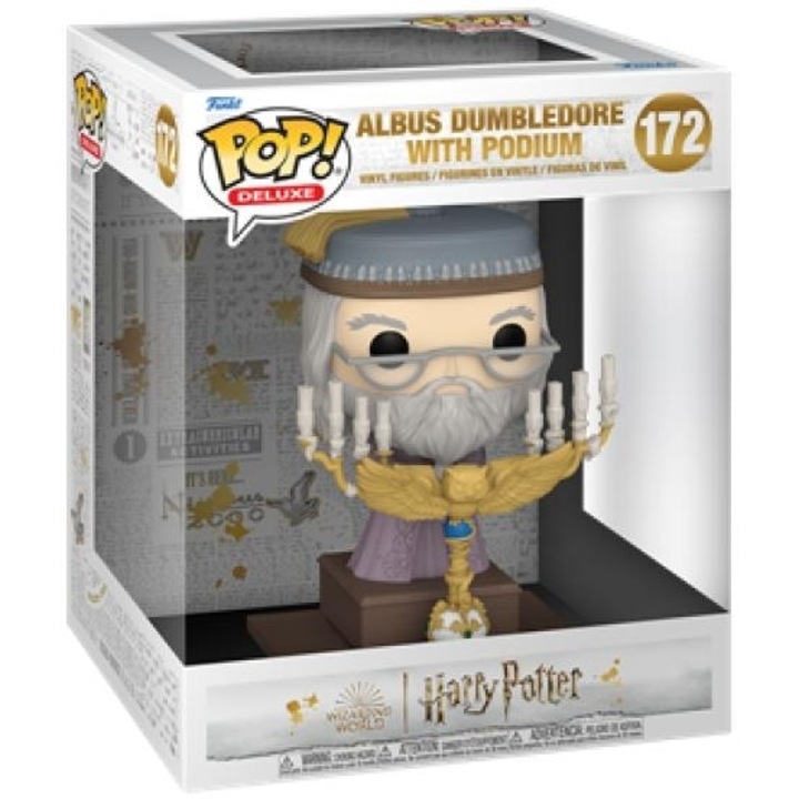 Figurina Funko Pop! Harry Potter - Albus Dumbledore cu podium #172 Deluxe
