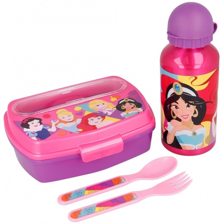 Комплект кутии за храна за деца, Stor, дизайн Disney Princess, многоцветен, 4 части