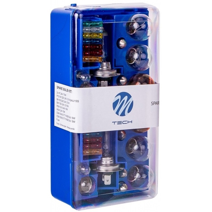 Kit becuri H7 24V M-Tech, 32 teme, plastic