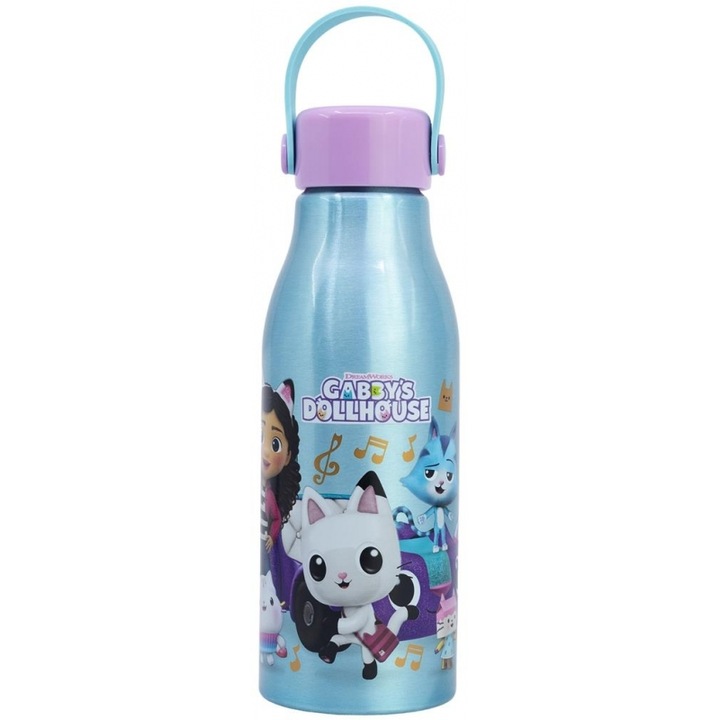 Termos, Stor, design Gabby Dollhouse, din aluminiu, 760 ml