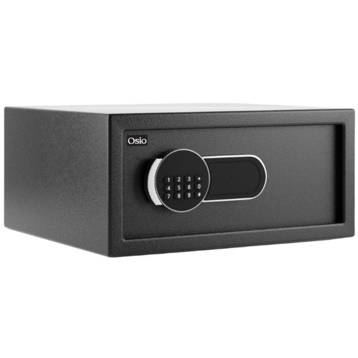 Seif OSIO OSB-2040BL, 20x43x38cm, culoare neagra