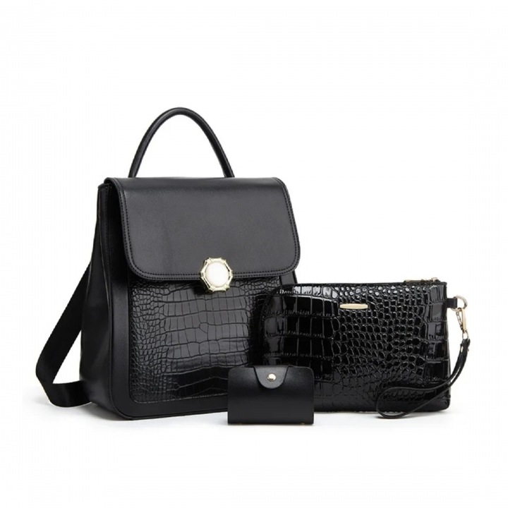 Set rucsac fashion dama Cardinal ZM 955, negru