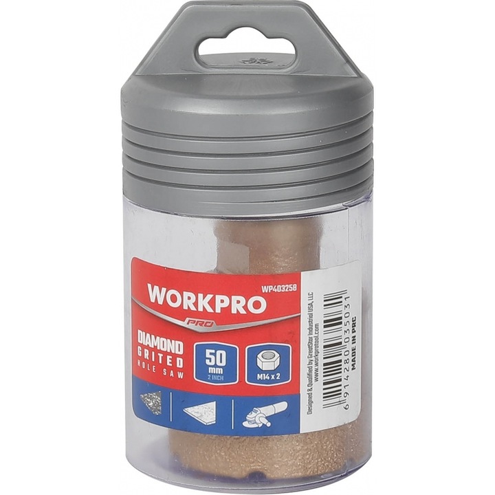 Set accesorii pentru gaurit WORKPRO (M14) 70mm