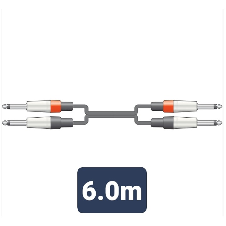 Accesorii Audio Hi-Fi Citronic set 2 x 6.3mm Mono Jack Plugs 6m