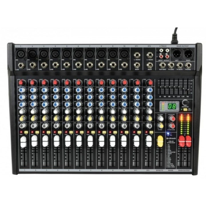 Mixer audio Citronic CSL-14, 14 canale, compact, cu DSP