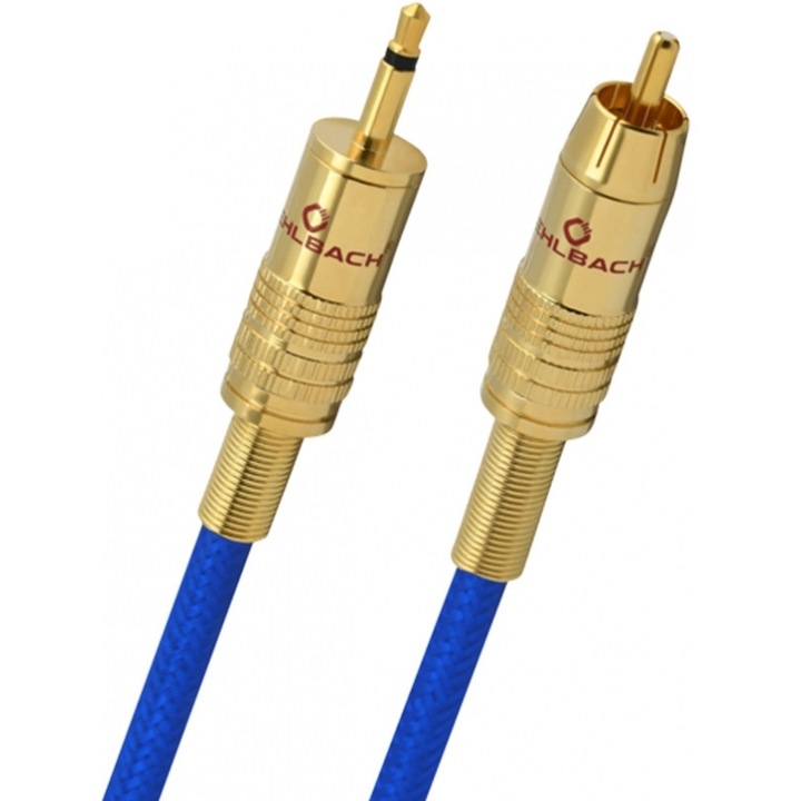 Cablu audio Oehlbach NF 113 3.5mm - RCA 1.50m albastru