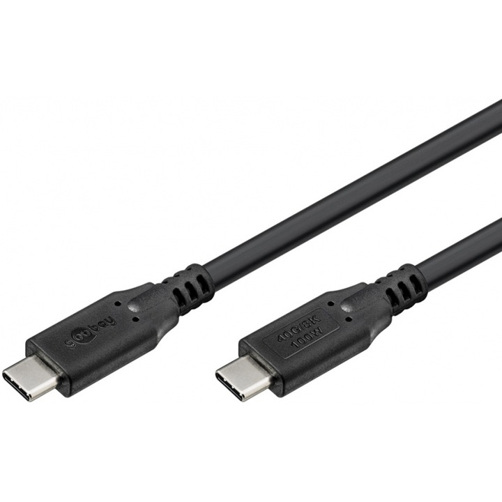 Cablu de date USB-C GOOBAY, 100W, 40Gbps, 8K/60Hz, 2m, negru