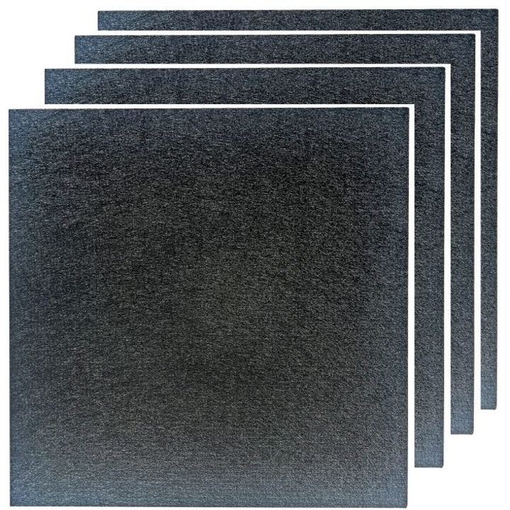 Panou termoizolant Citronic SAT12-BLACK, 60x60x1,2cm, negru, set de 4 bucati