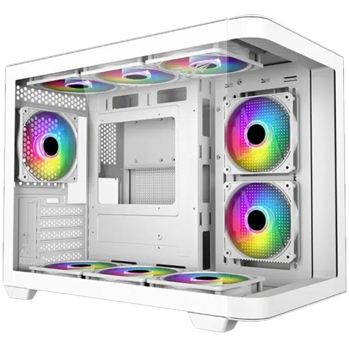 Carcasa PC Micro ATX ARMAGGEDDON AQUARON X-CURVE 285 Alb