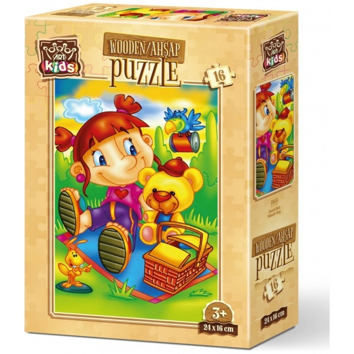 Puzzle Heidi 5855 set 16 piese, lemn, micro canarin, XL