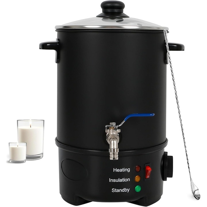 Topitor Ceara Electric 6L pentru Lumanari, Incalzire Rapida, Regulator Temperatura
