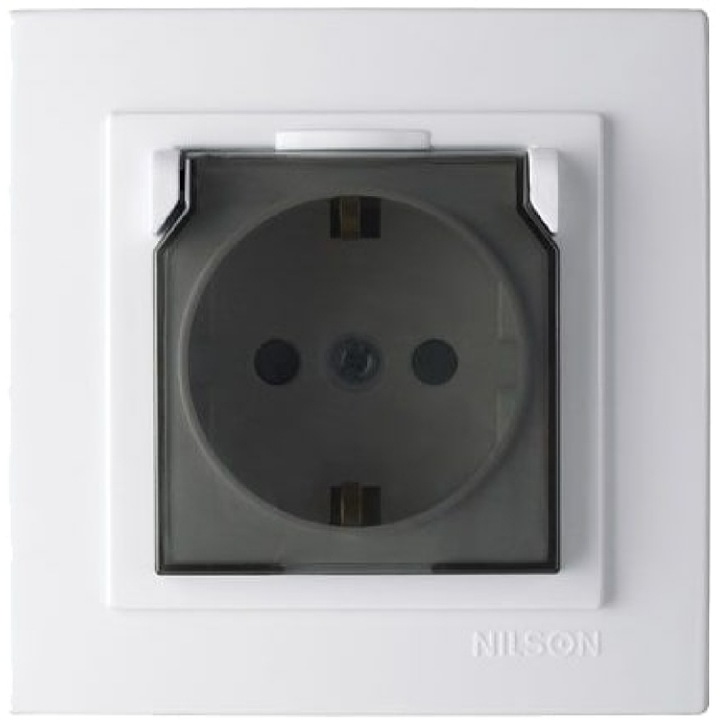 Priza schuko cu capac GEYER, serie Nilson 24111020