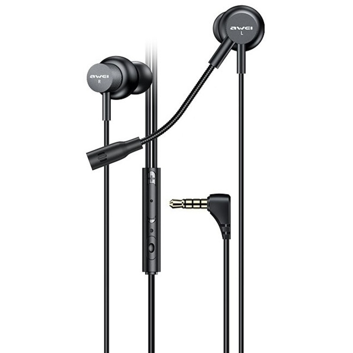 Casti cu fir Awei L2, neagra