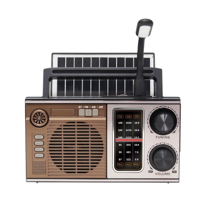 Radio cu ceas Tradesor M-538BTS, argintiu