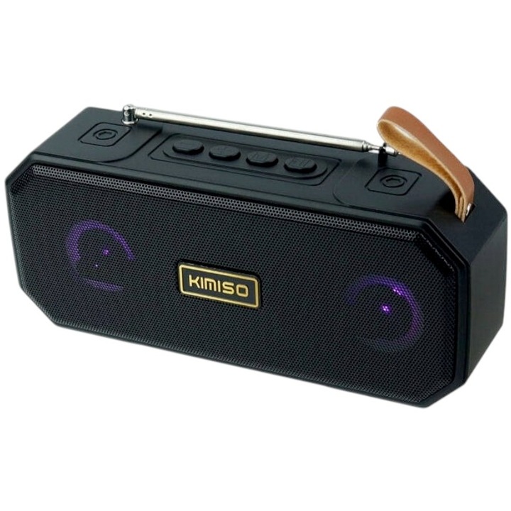 Boxa portabila Tradesor NS123S Bluetooth solar, neagra