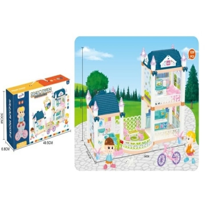 Casuta de papusi cu accesorii, Tradesor, model 326-D45, 500457