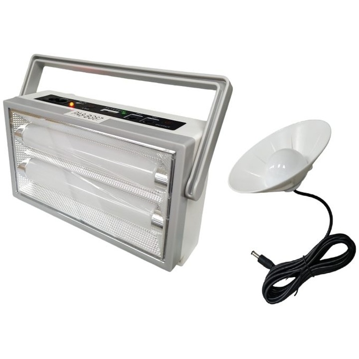 Proiector LED reincarcabil cu panou solar, Tradesor, model 7728-2, LED