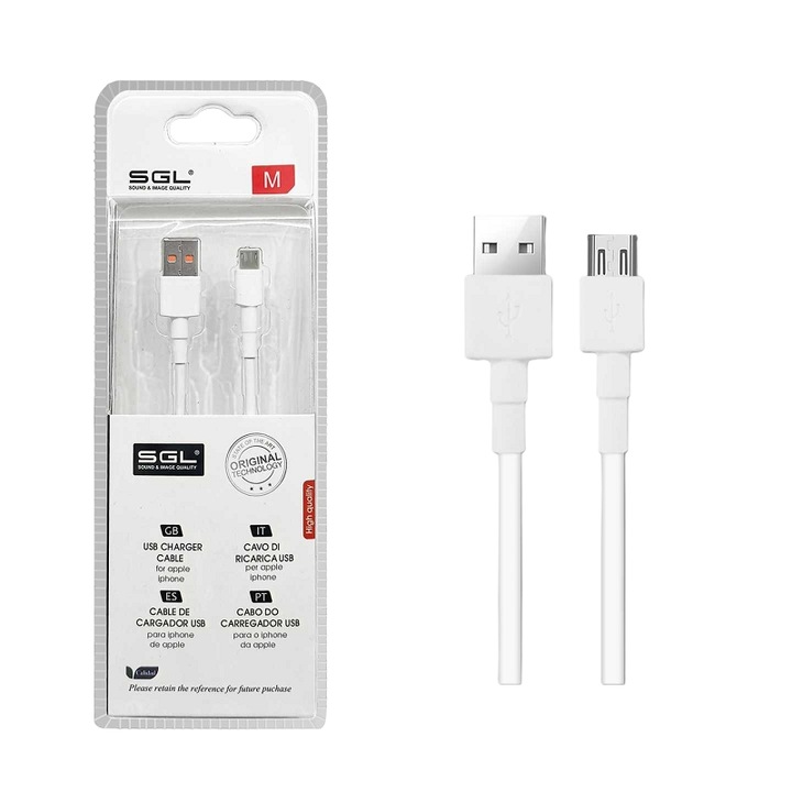 Cablu de date Micro USB SGL R13, incarcare rapida, 1m