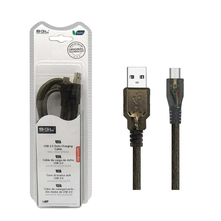 Cabluri de date telefoane, SGL, 13S01, USB A male/Micro USB, 5m