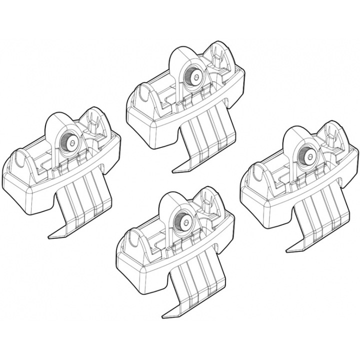 Set 4 suporturi pentru bare auto Nordrive, pentru Citroen C3 04/2024+, C3 Aircross 08/2024+, Opel Frontera 09/2024+