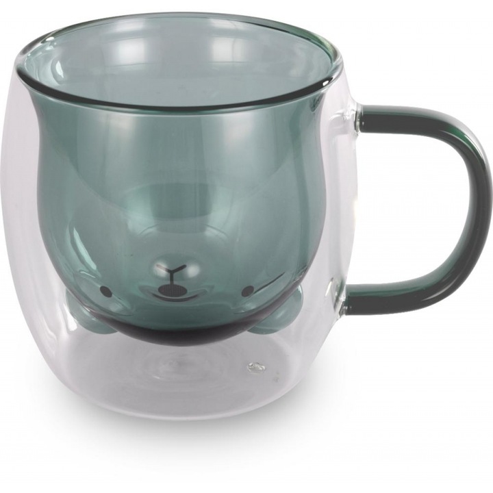 LAMART LT9127 pohárkészlet, 250ml, üveg, dupla falú, 2 db, zöld