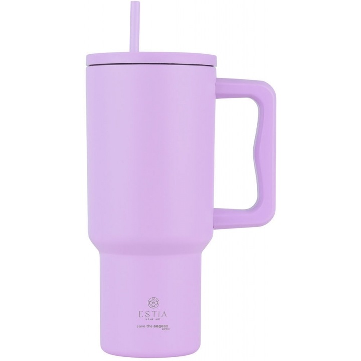 Termos Estia XL 900ml, violet lavanda, cu pai