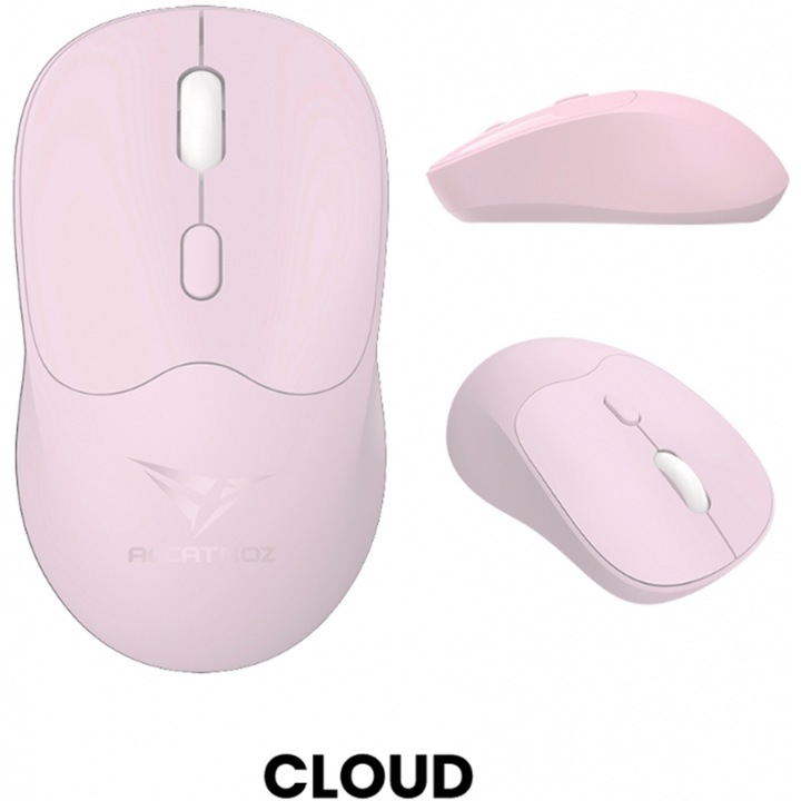 Mouse ALCATROZ SILENT BT5.4 wireless, model AIRMOUSE DUO 6R, culoare CLOUD