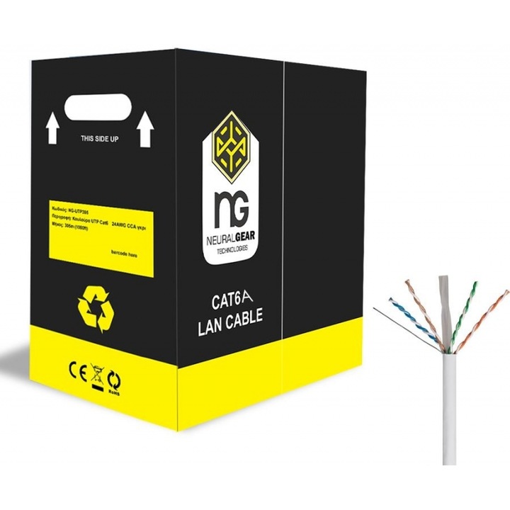 Cablu UTP NG CAT6A cupru 305m, 23AWG