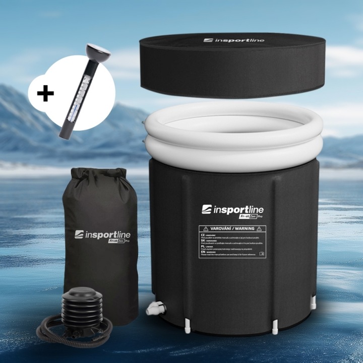 Cada de imersie in apa rece inSPORTline FrostZen Pro, 150x70x60cm