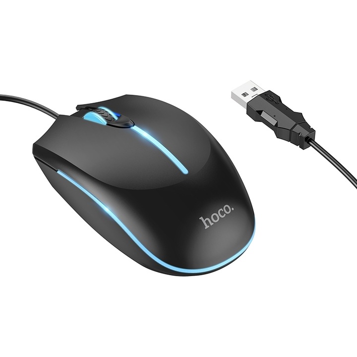 Mouse Gaming Hoco GM37, 2400 DPI, 4 Plektra, Photismo