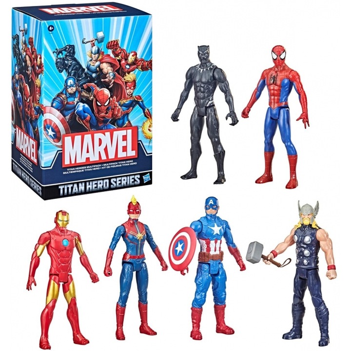 Figurine set Hasbro Marvel Classic: Titan Hero Series, 6 figurine, multicolor