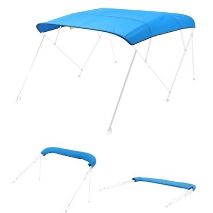 Bimini pentru barca 4 bow VEVOR, 96"Lx(91"-96")W, albastru Pacific