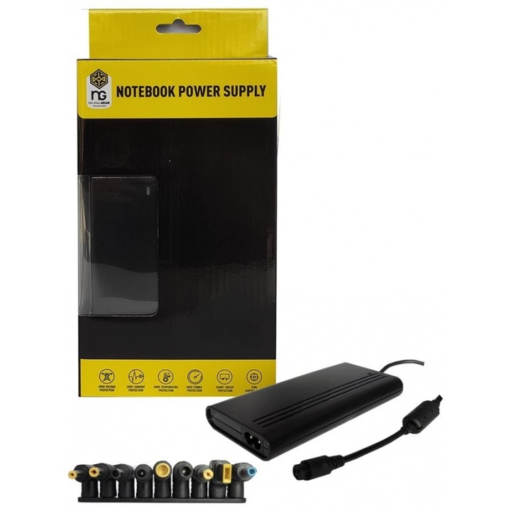 Incarcator laptop NG universal automat (slim) 90W cu USB, 5V, cu cablu de alimentare