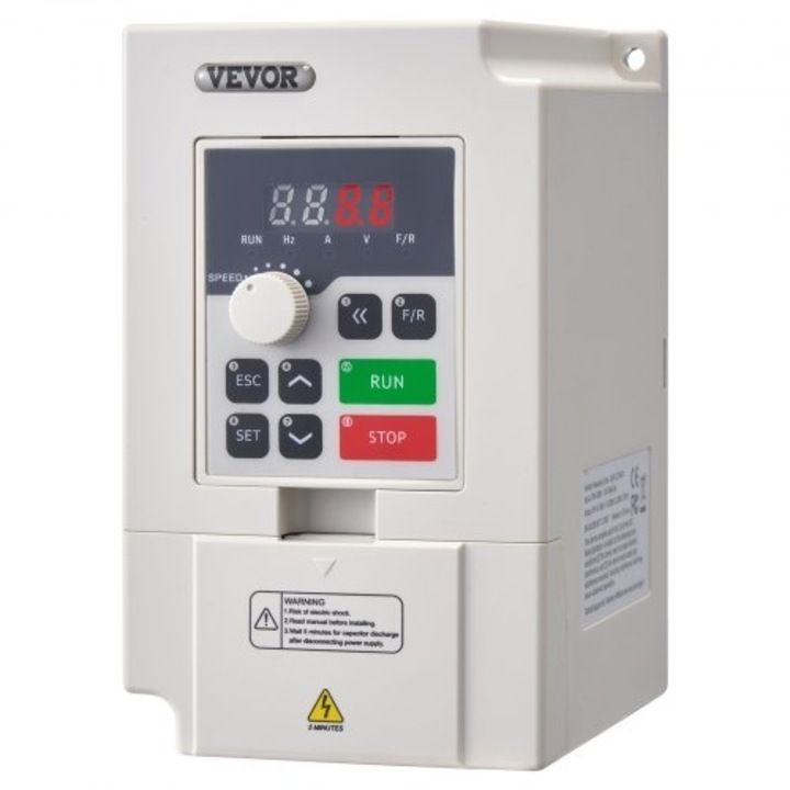 Invertor auto VEVOR, 3HP 2,2KW 5A 3 faze AC 380V 0-2000Hz