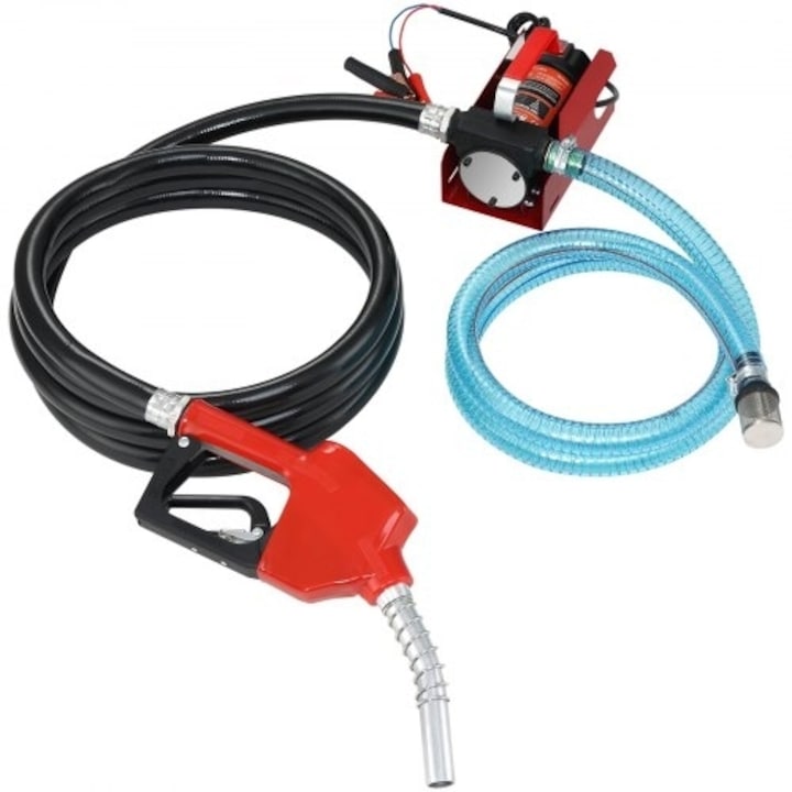 Pompa de transfer combustibil VEVOR, 12V DC, 10 GPM, 26,2 ft (7,99 m), pentru ulei, kerosen, ulei de motor