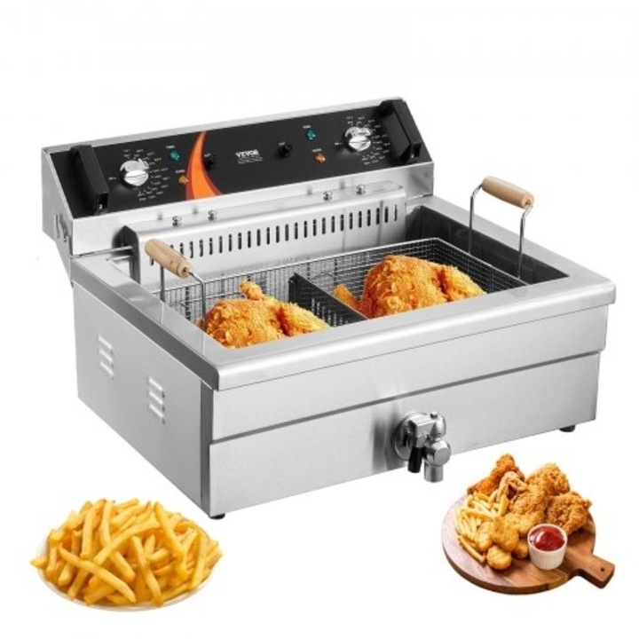 Friteuza Digitala Nedis cu Aer Cald Smart 7.2L Temporizator 240Min 8 Programe Presetate Negru