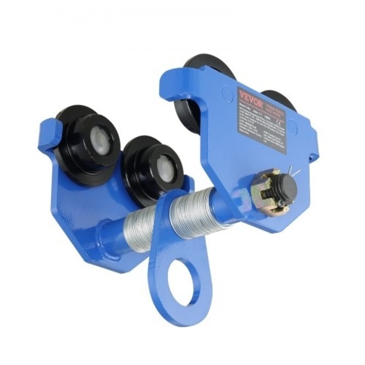 Trolei manual VEVOR, 2200 lbs, pentru I-Beam 63,5-177,8 mm, cu doua roti