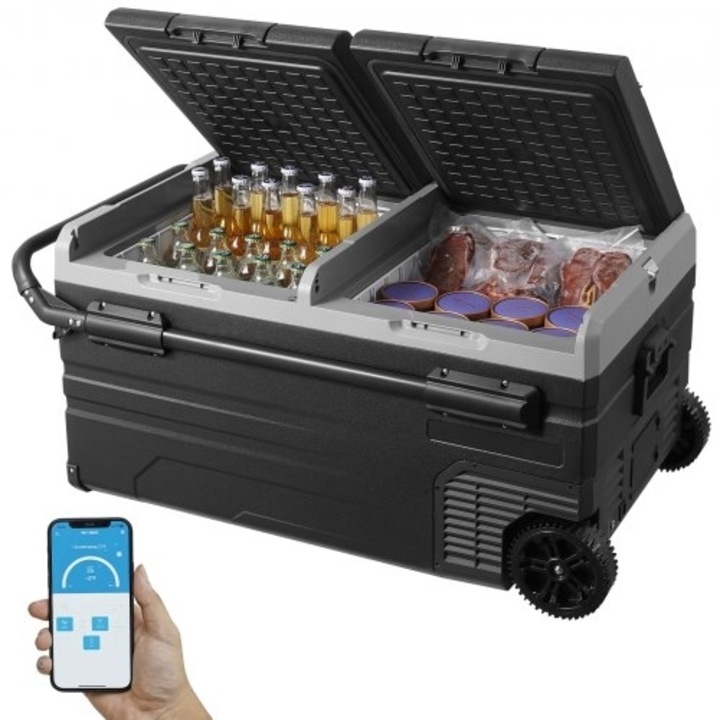 Frigider auto VEVOR 95L, 2 zone, pentru masina si acasa