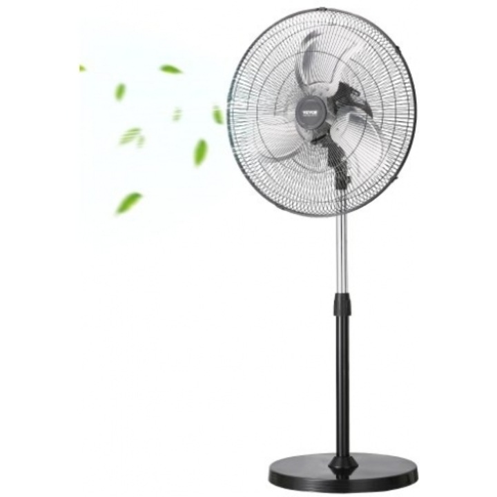 Ventilator VEVOR 20" oscilant, cu 3 viteze, inaltime reglabila, 50,8 cm
