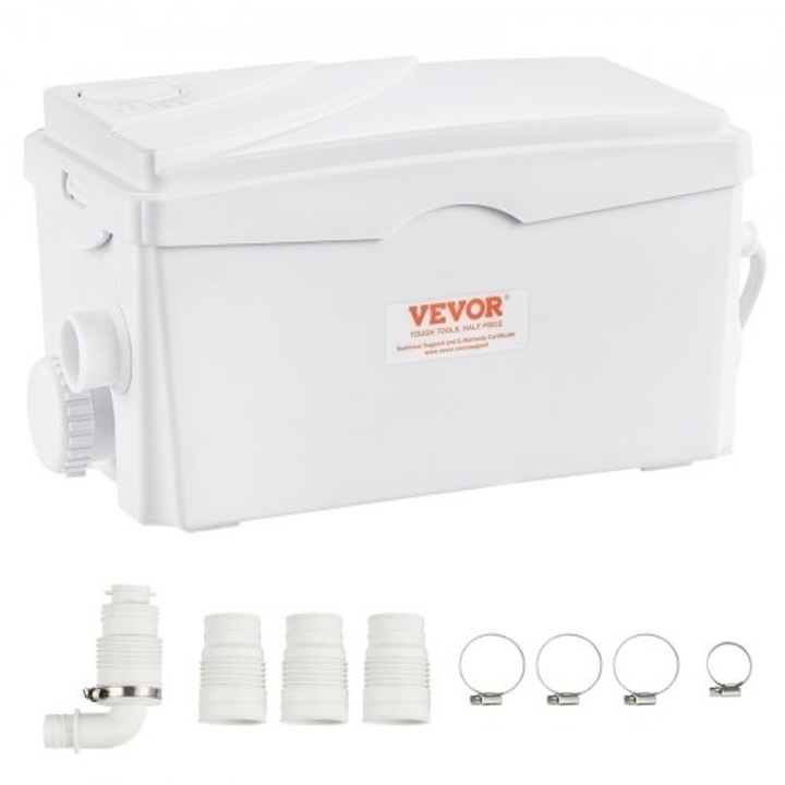 Pompa apa VEVOR Macerator 350 W, 6000 L/h, 7 m, 3 intrari apa